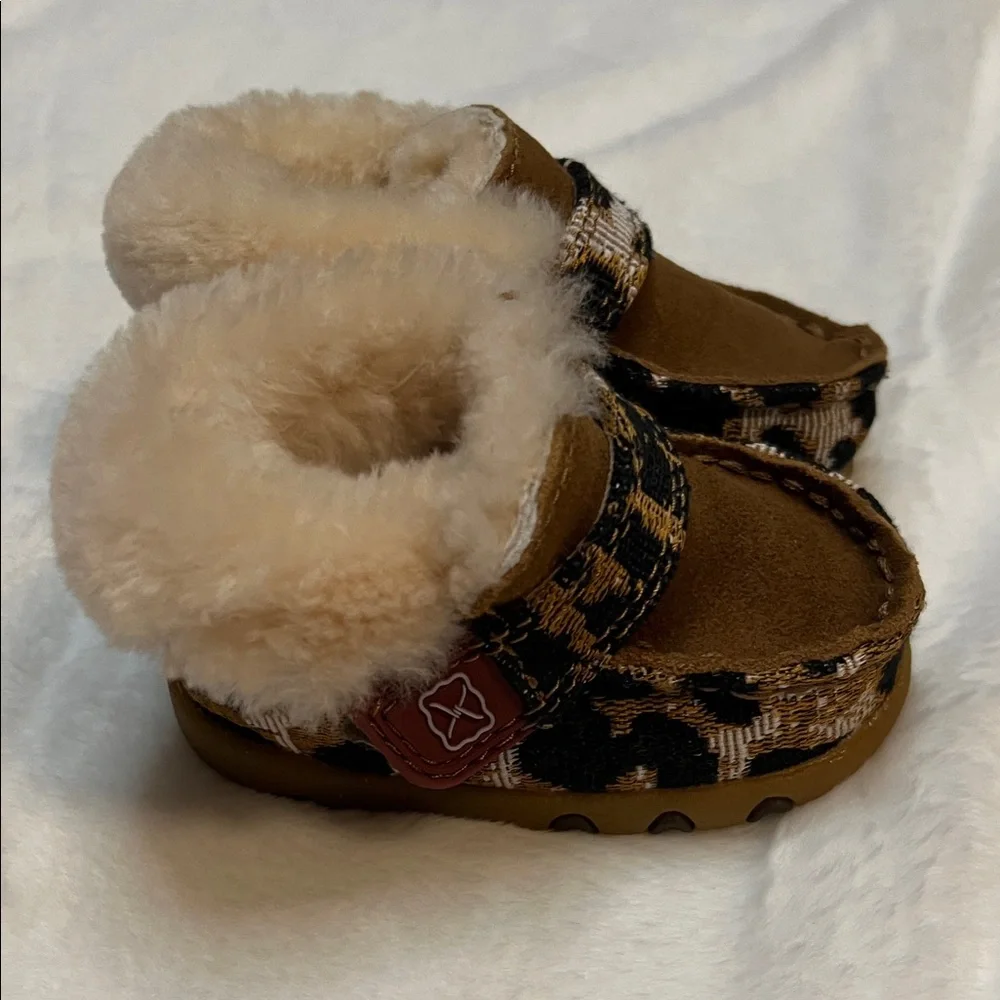 Twisted X Tan and Brown Baby Booties